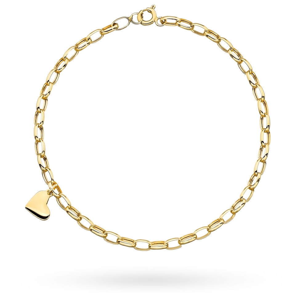 Bratara Aur 14k cu Zale Impletite si Inima (Greutate: 2.02, Măsură: 19 cm)