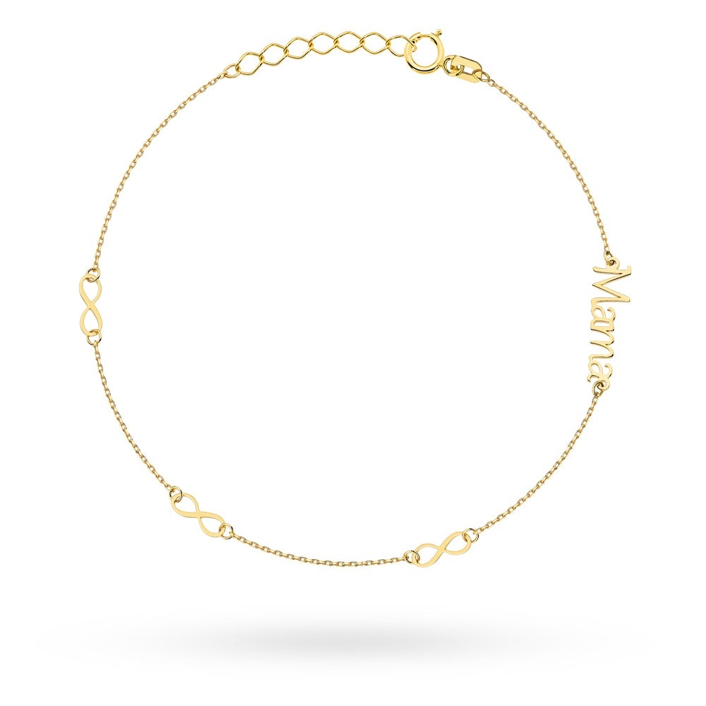 Bratara Aur 14K "Mama" cu Simbolul Infinitului (Greutate: 0.81)