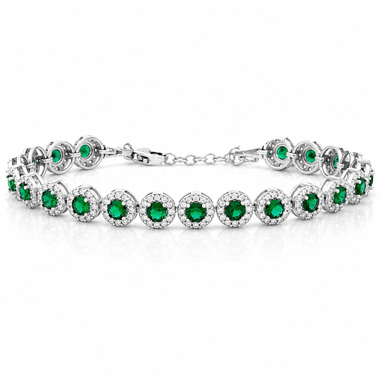 Bratara din Argint Angel Collection - Green Edition