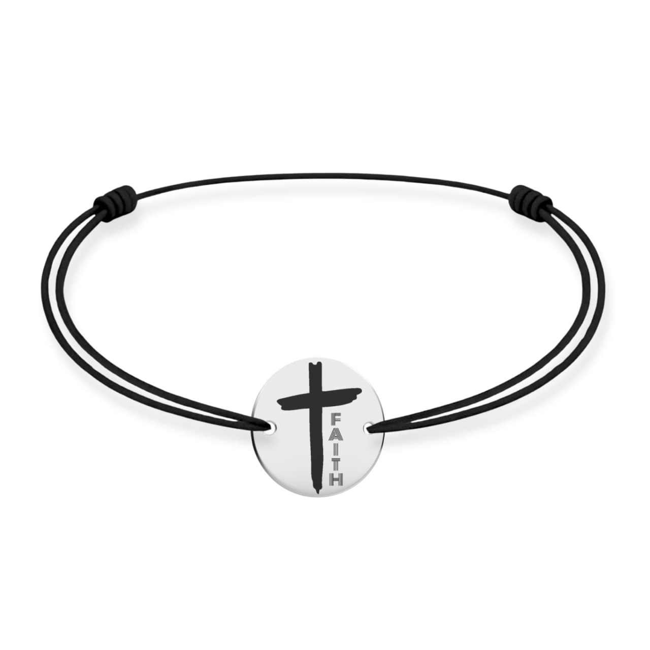Brățară FAITH cu Șnur și Bănuț din Argint 925