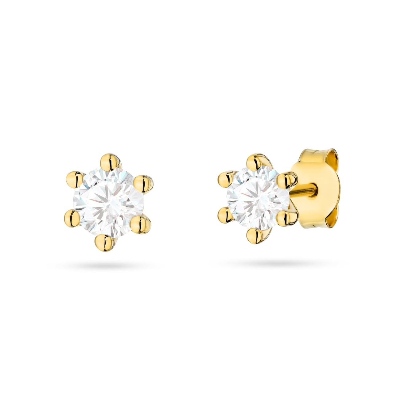 Cercei Aur 14K cu Diamant de Laborator 0.30 ct (Varianta: Galben)