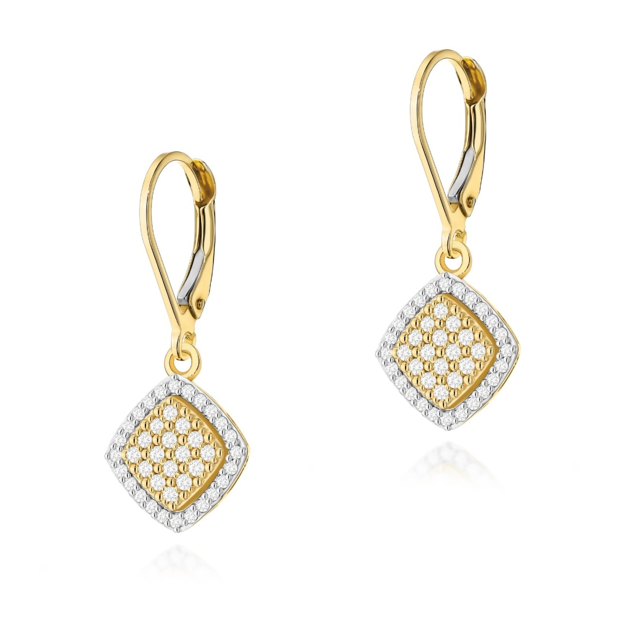 Cercei Aur 14K cu Diamante Naturale 0.40 ct (Varianta: Galben)