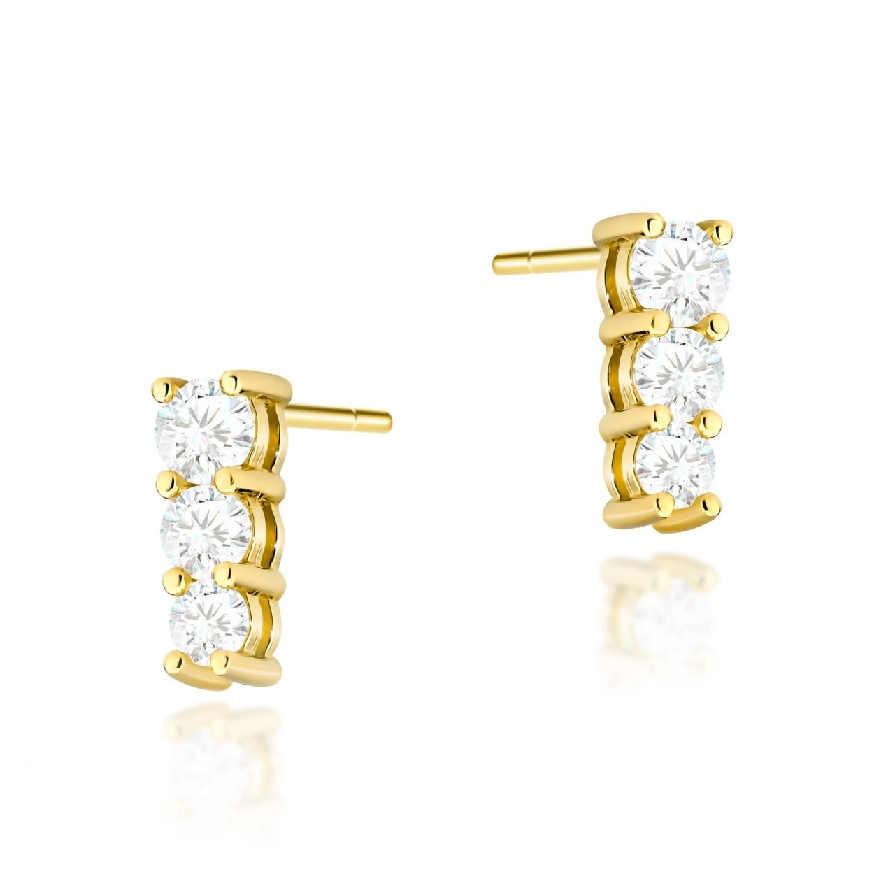 Cercei Aur 14K cu Diamante Naturale 0.82 ct (Varianta: Galben)