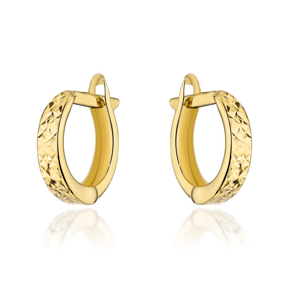 Cercei de aur 14K cu model (Greutate: 0.90)