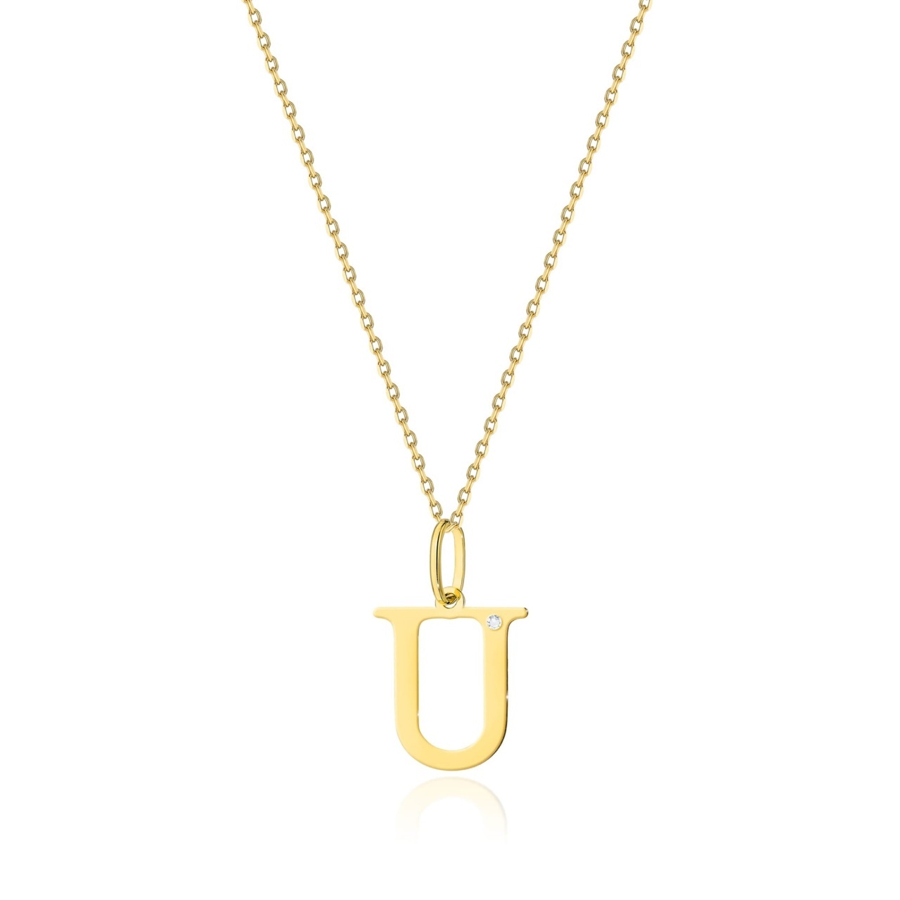 Colier Aur 14K cu Diamant Natural 0.01 ct (Varianta: Galben)