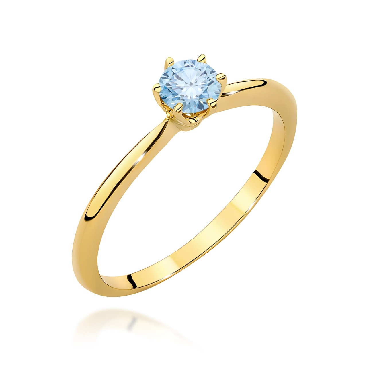 Inel Aur 14K cu Diamant de Laborator 0.50 ct (Varianta: Galben)