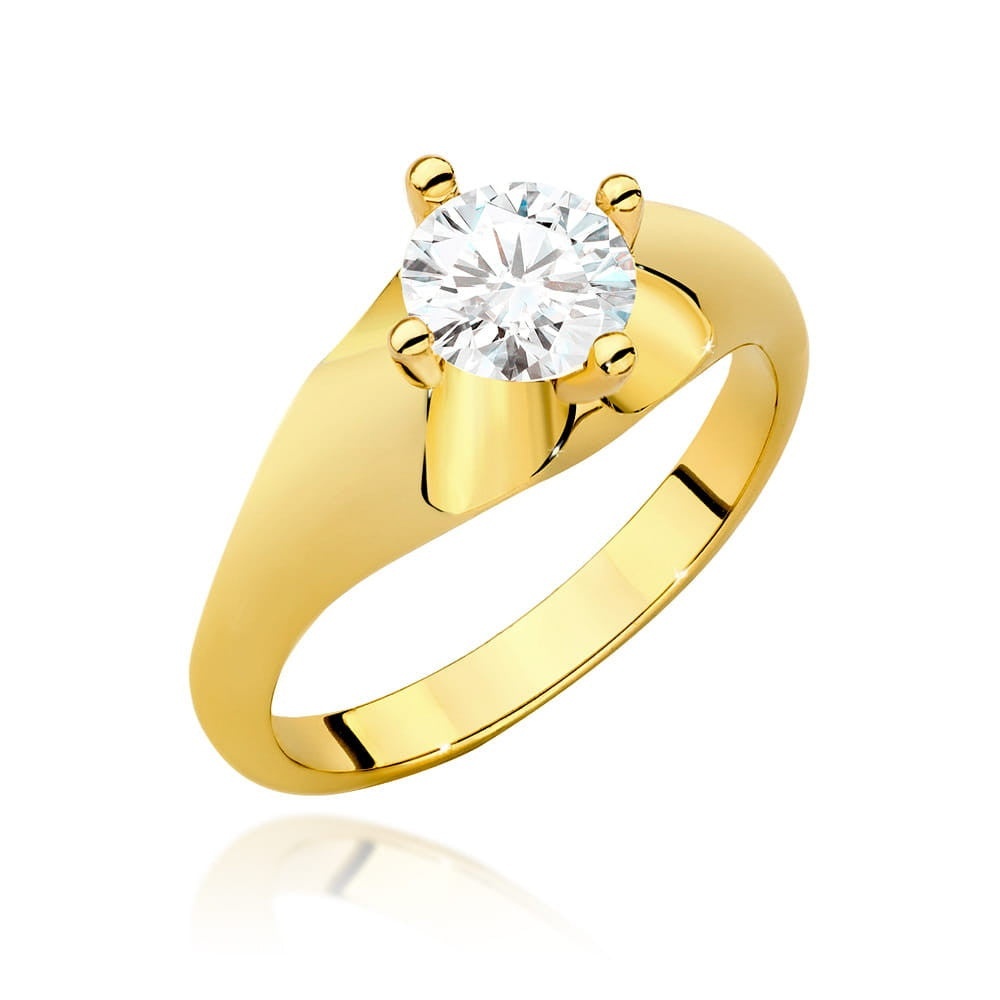 Inel Aur 14K cu Diamant Natural 0.70 ct (Varianta: Galben)