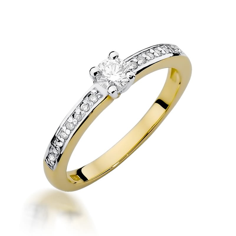 Inel Aur 14K cu Diamante Naturale 0.28 ct (Varianta: Galben)