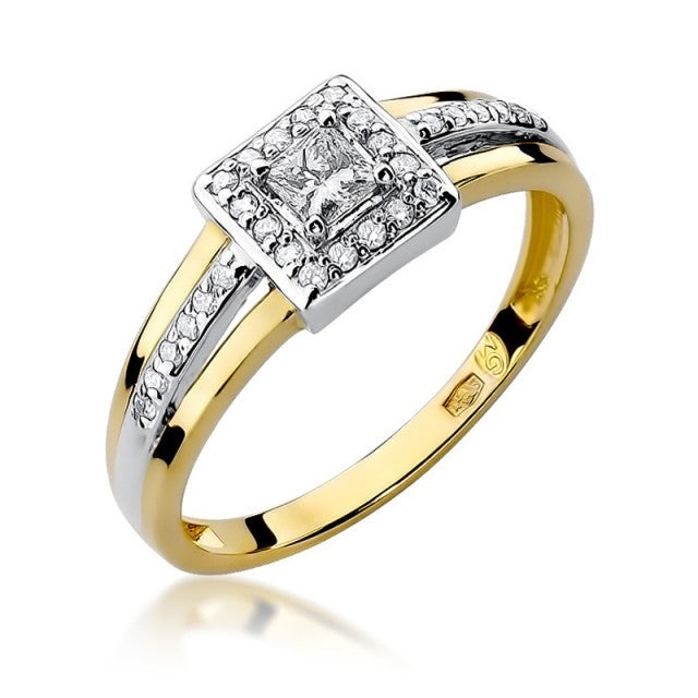 Inel Aur 14K cu Diamante Naturale 0.29 ct (Varianta: Galben)