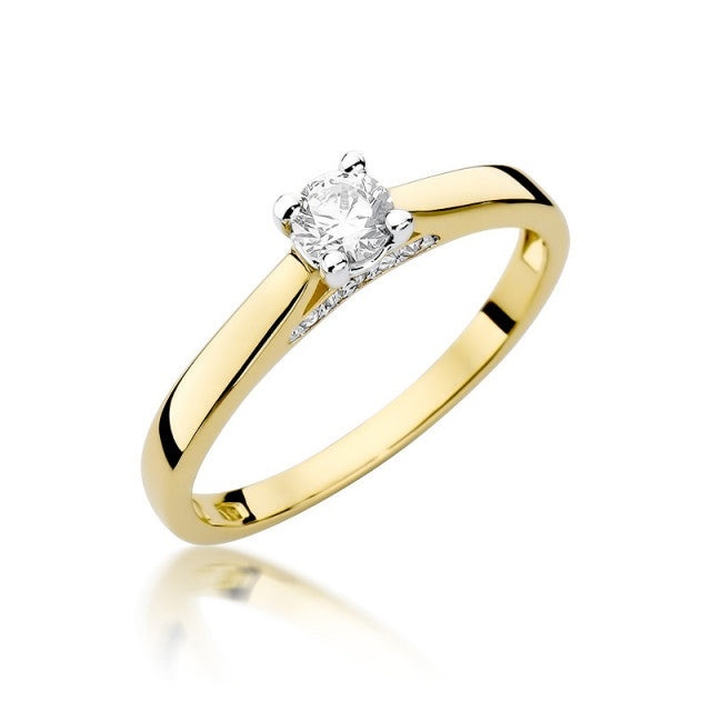 Inel Aur 14K cu Diamante Naturale 0.30 ct (Varianta: Galben)