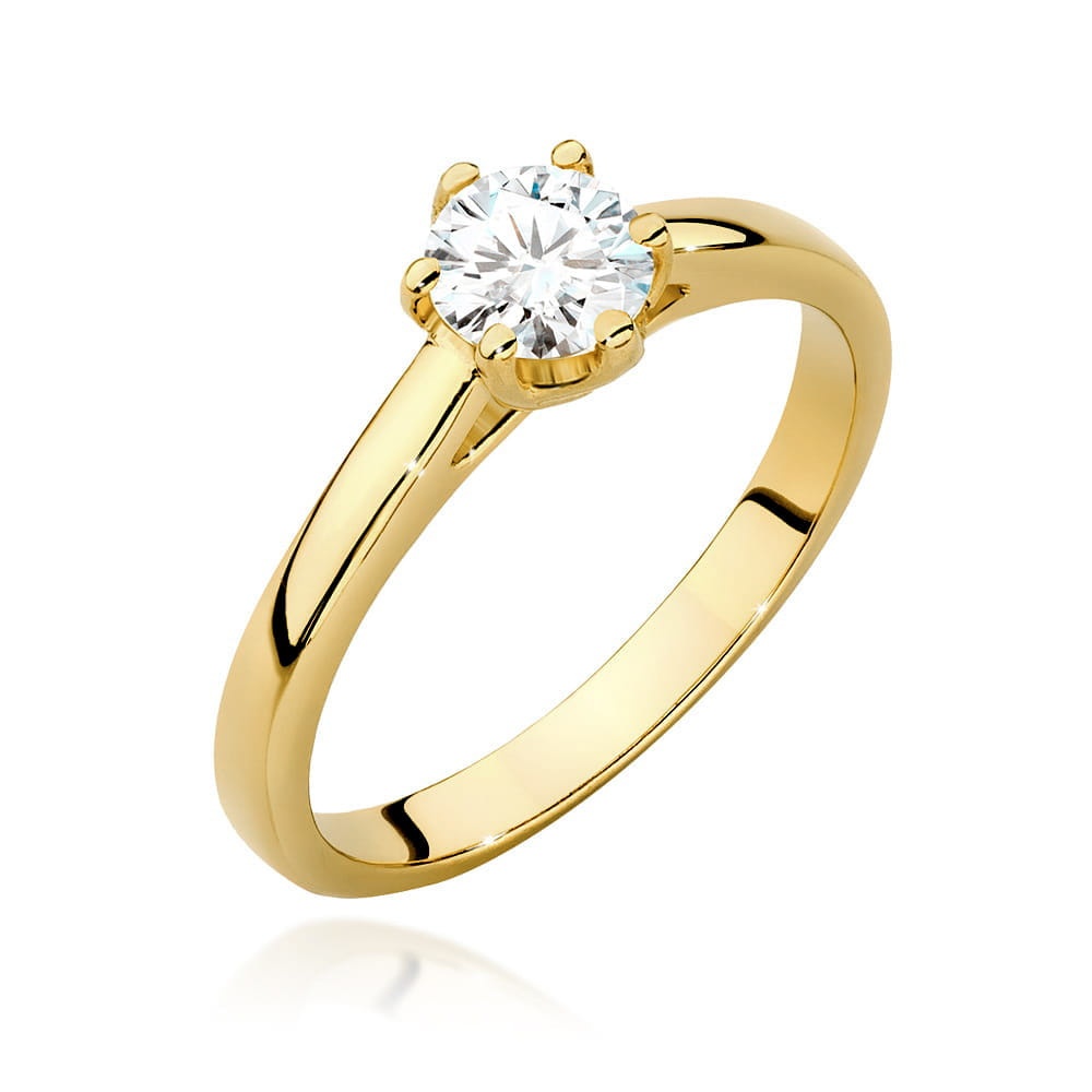 Inel Aur 9K cu Diamant de Laborator 0.50 ct (Varianta: Alb)
