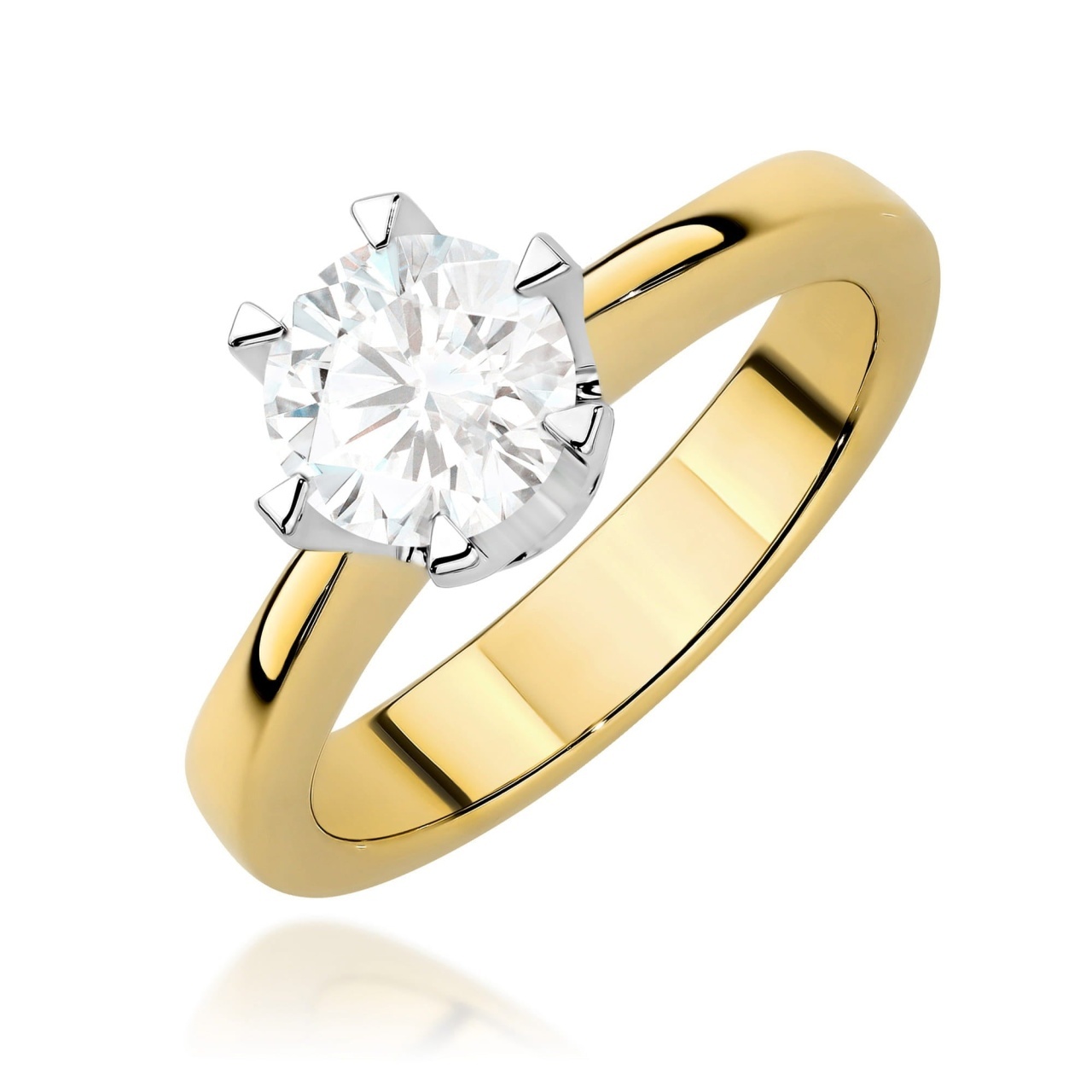 Inel Aur 9K cu Diamant de Laborator 1.00 ct (Varianta: Alb)