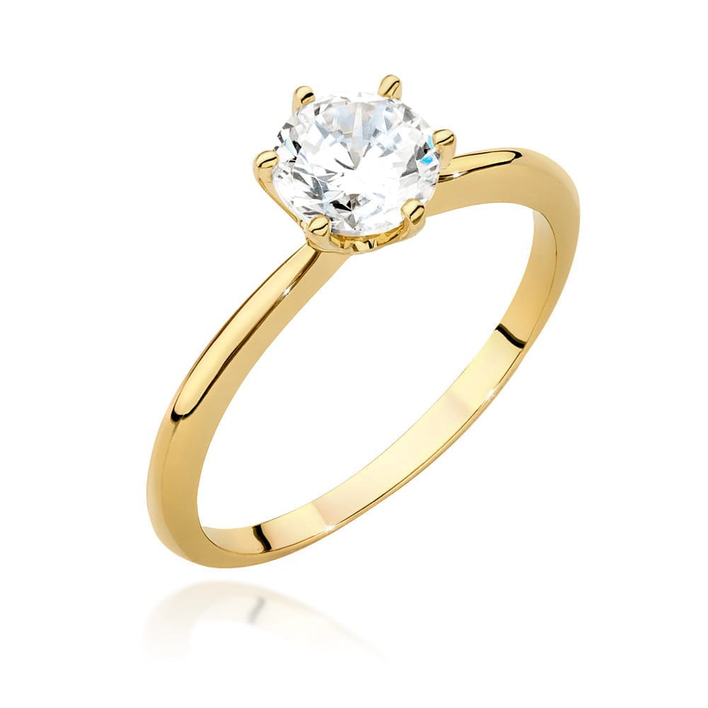 Inel Aur 9K cu Diamante de Laborator 1.00 ct (Varianta: Galben)