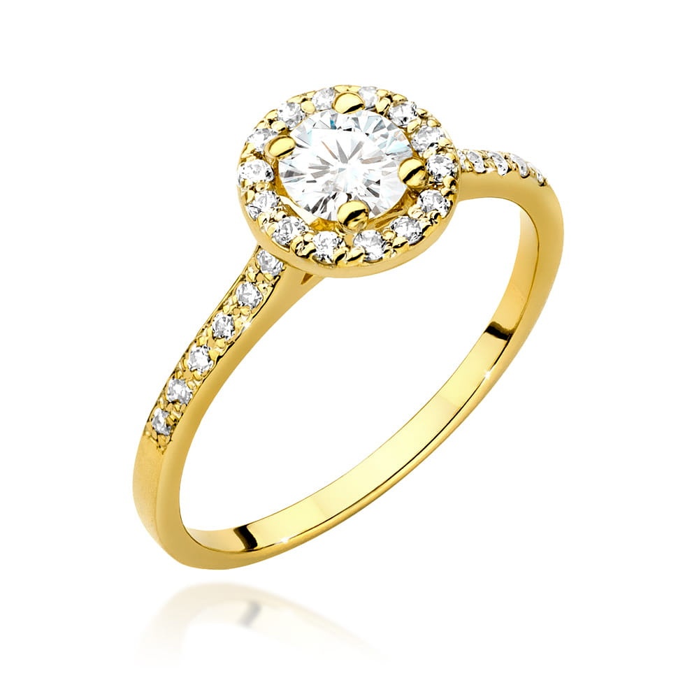 Inel Aur 9K cu Diamante Naturale 0.74 ct (Varianta: Galben)