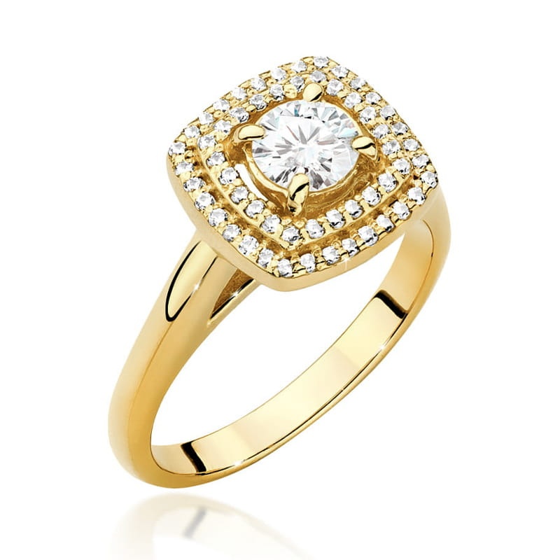 Inel Aur 9K cu Diamante Naturale 0.78 ct (Varianta: Galben)