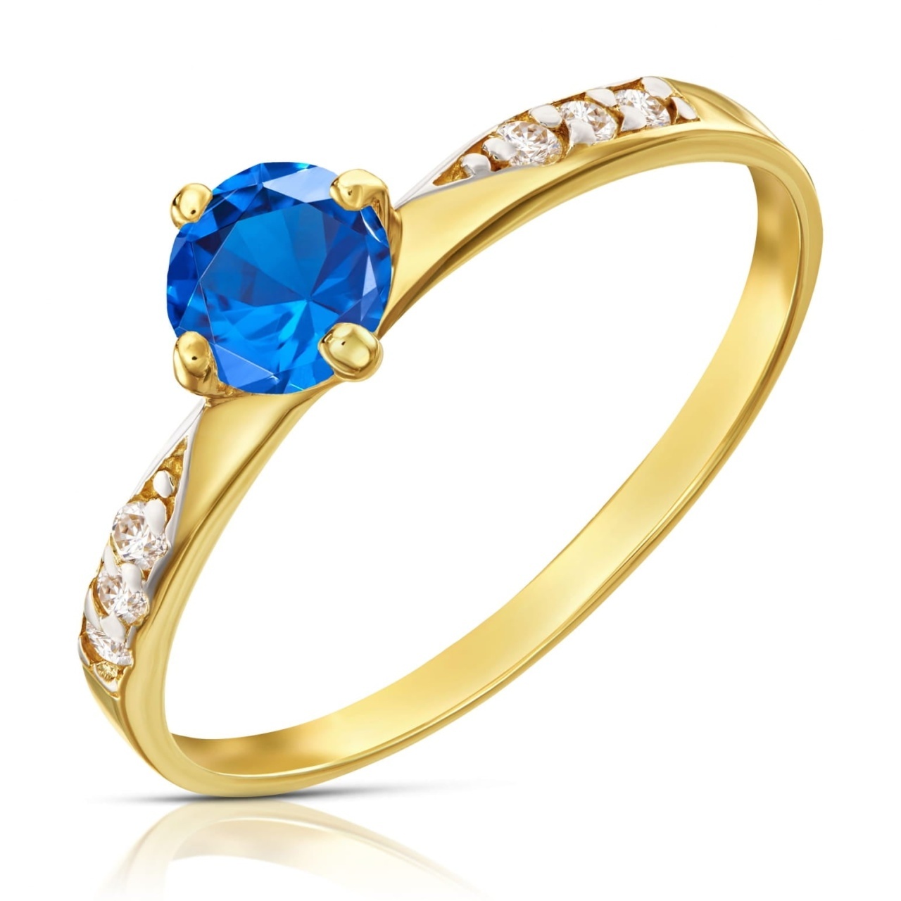 Inel de aur Zircons Only One, piatra safir pr. 333 3.1545f (Măsură inel: 11)