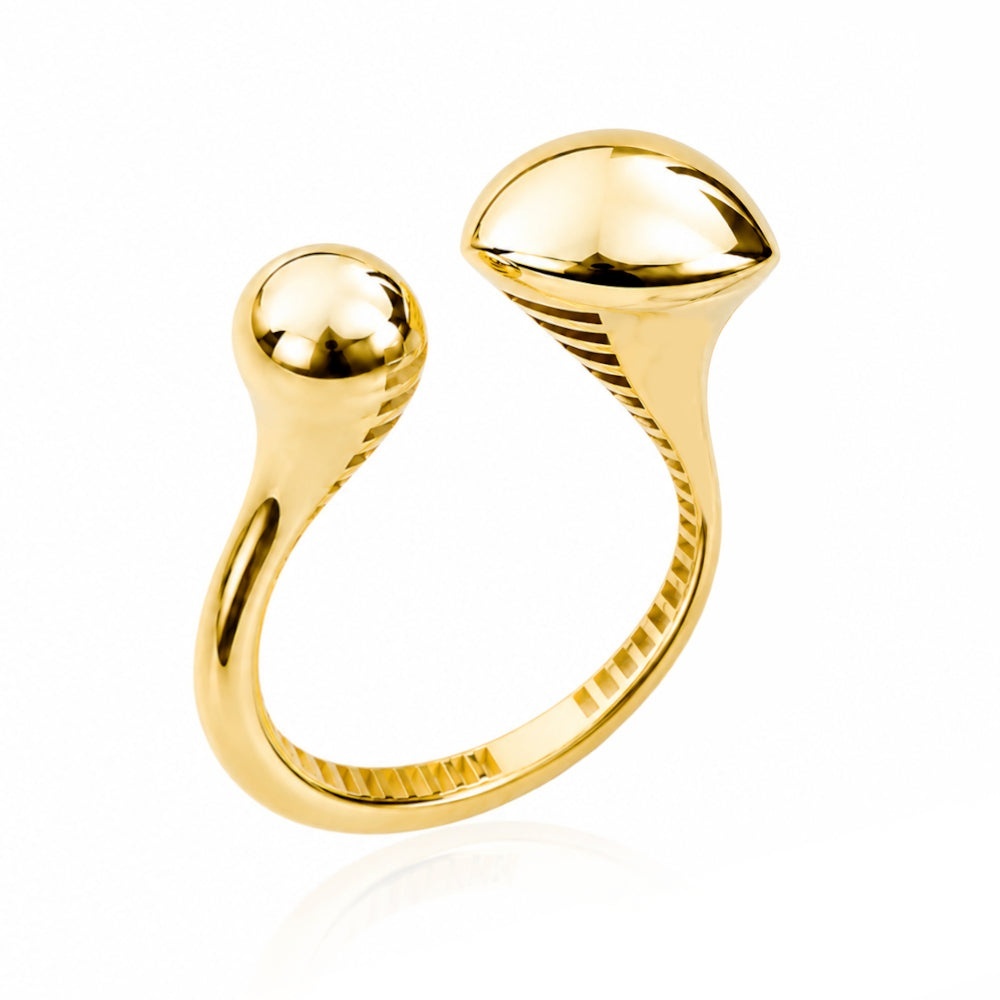Inel din Aur 14K Colecția Bono Rosso cu Bile Decorative (Greutate: 3.42, Măsură: 13)