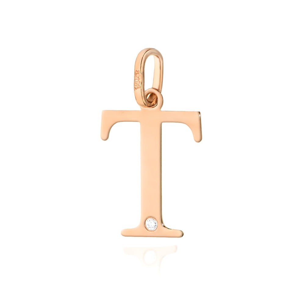 Pandantiv Aur 14K cu Diamante Naturale 0.01 ct (Varianta: Roz)