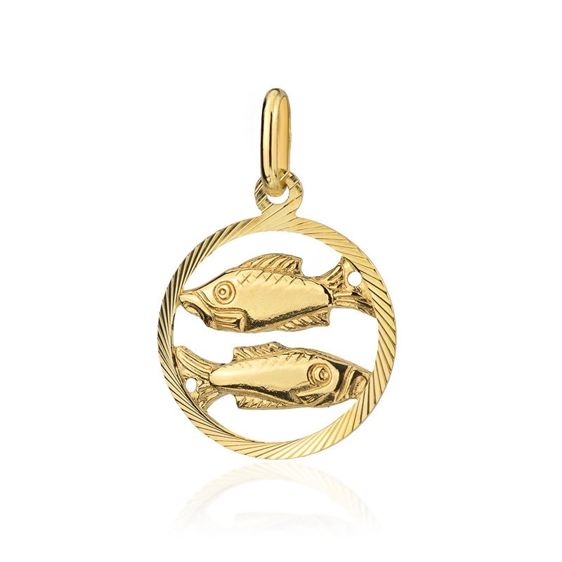 Pandantiv Aur 14K cu Semnul Zodiacal Pesti (Greutate: 0.81)