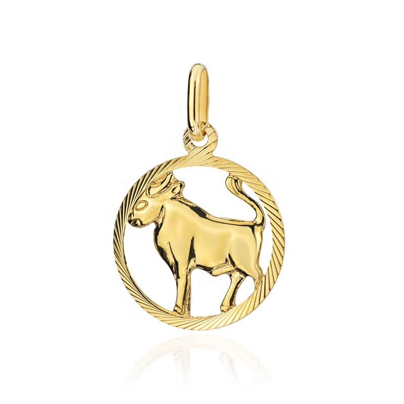 Pandantiv Aur 14K cu Semnul Zodiacal Taur (Greutate: 0.82)