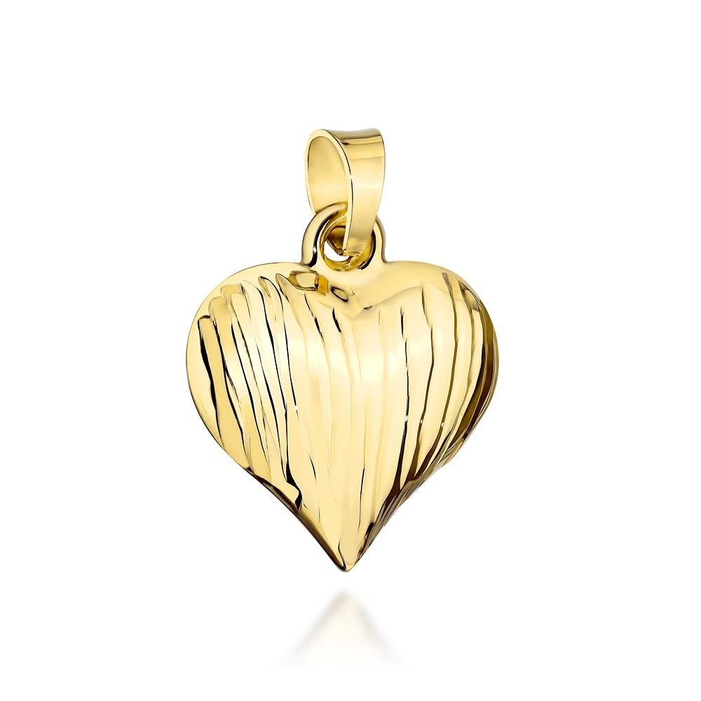 Pandantiv Aur 14K Inimă Elegantă (Greutate: 0.64)