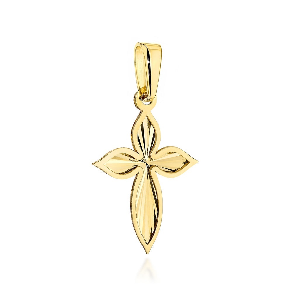 Pandantiv Cruce Aur 14K – Eleganță Divină (Greutate: 0.42)