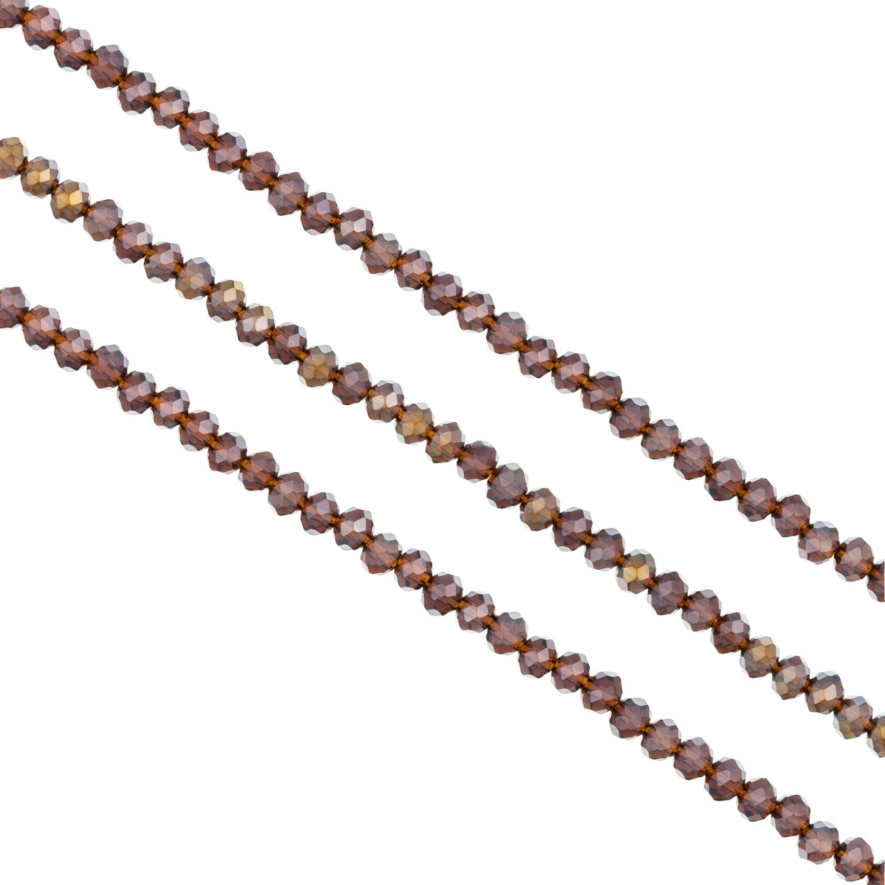 Șirag cristale rondele 4mm, culoare Granat AB Transparent - Aprox 130 buc