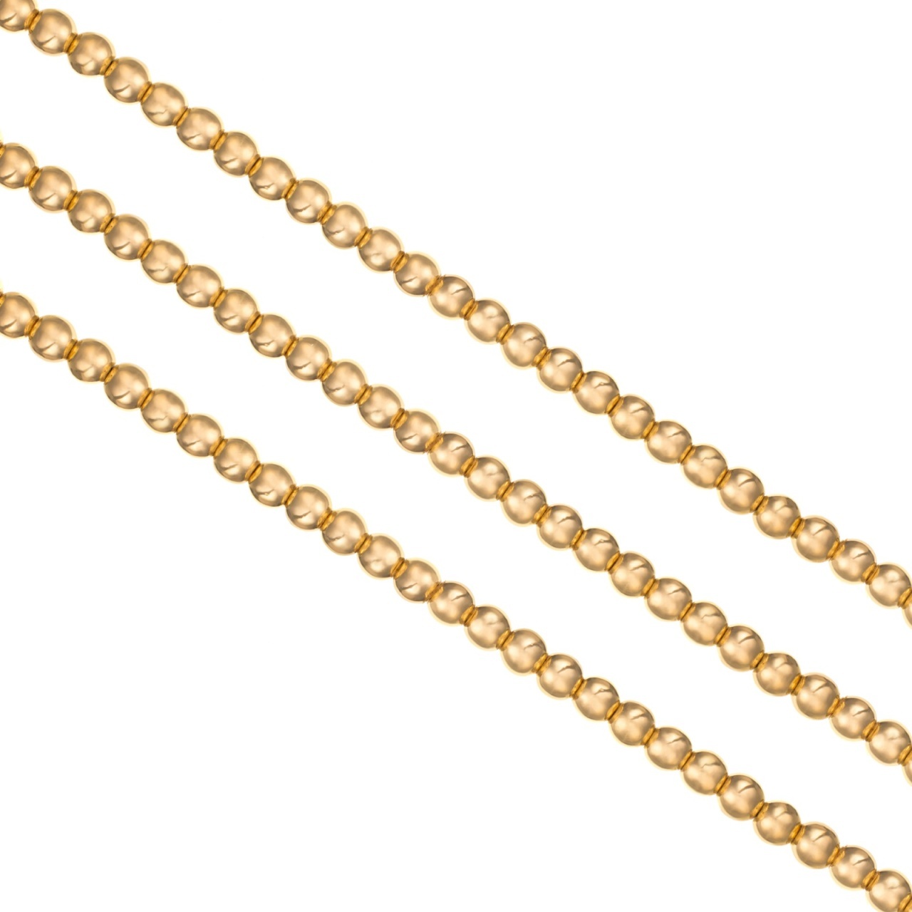 Sirag Hematite electroplacate cu AUR 14K 4mm