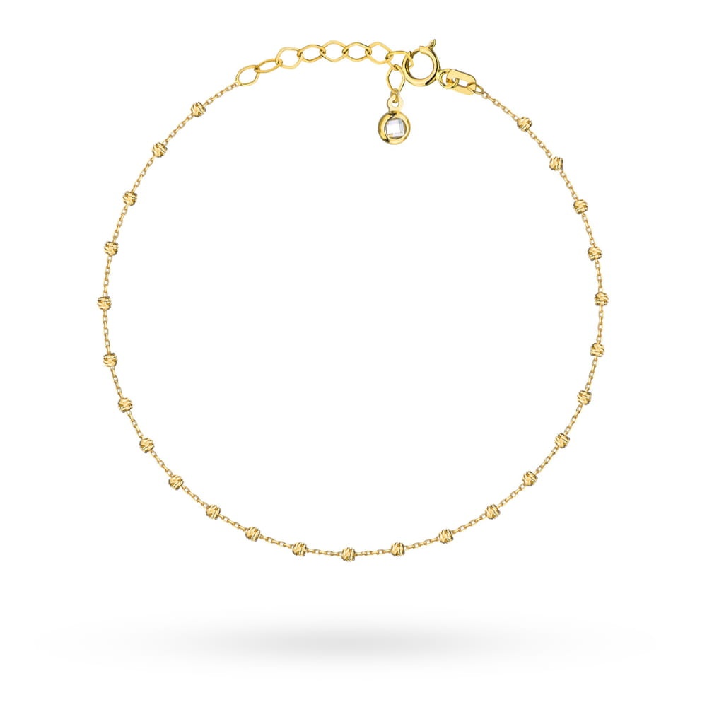Bratara Aur 14k cu Bilute si Zircon Alb (Greutate: 0.99)