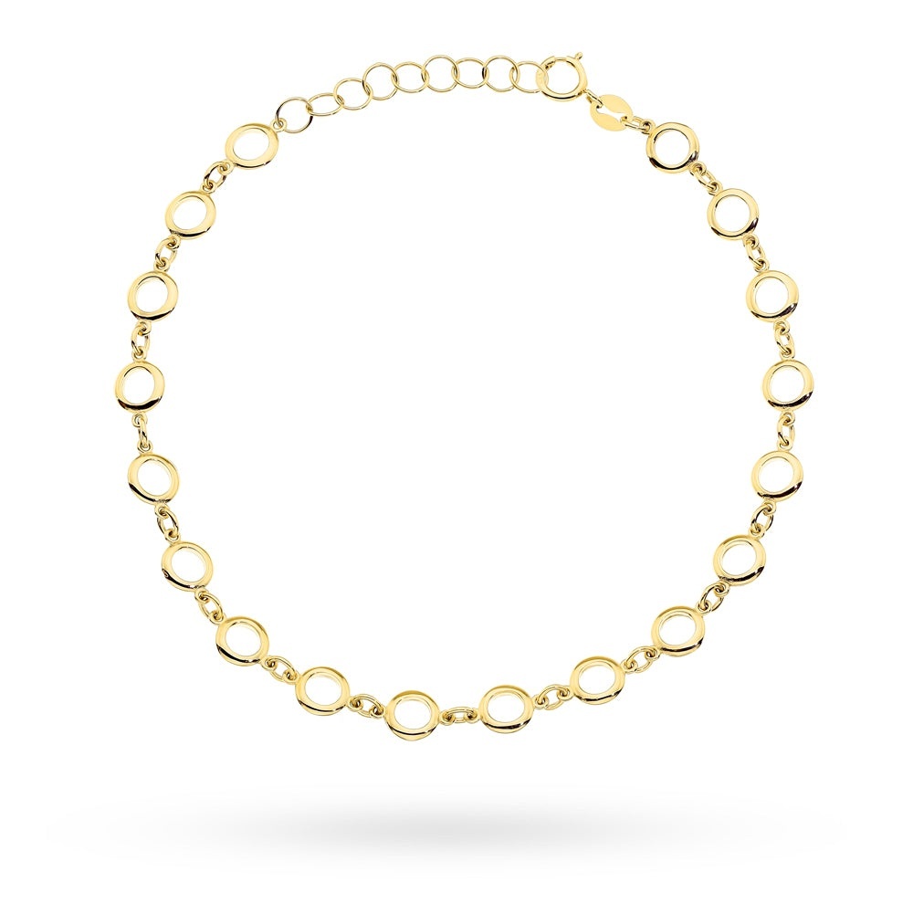 Bratara Aur 14K cu Cerculețe Rotunde - Eleganță Simplă (Greutate: 2.98)
