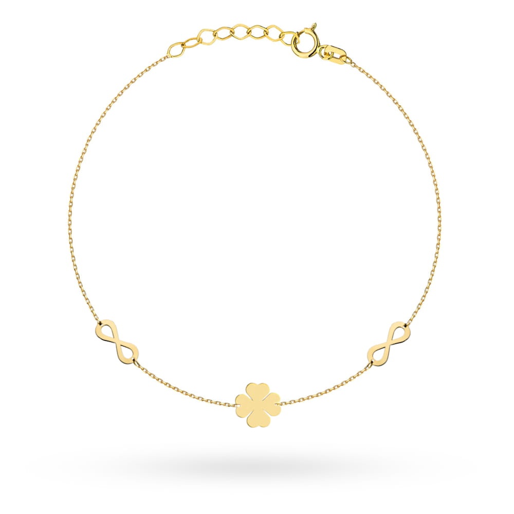 Bratara Aur 14k cu Infinit si Trifoi (Greutate: 0.93)