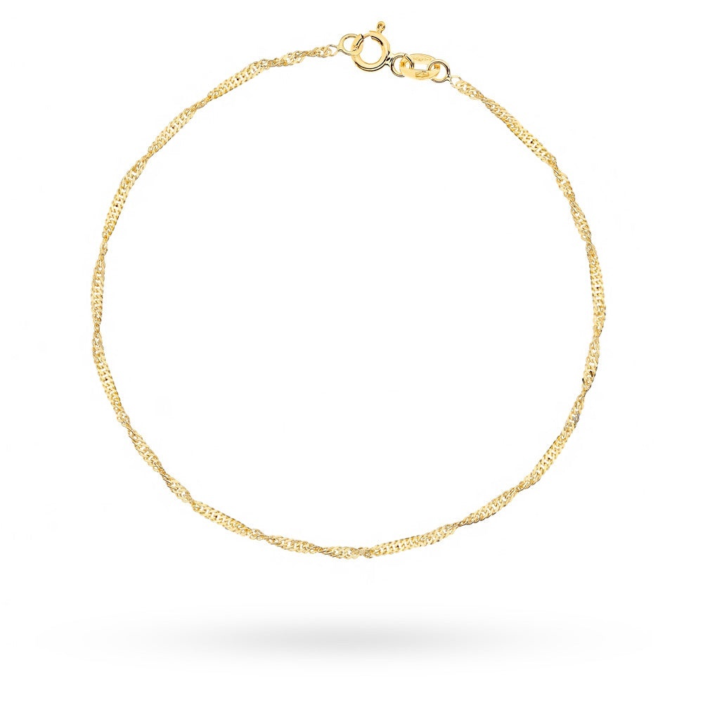 Brățară Aur 14K Splot Singapure 035 (Greutate: 1.29, Măsură: 17 cm)