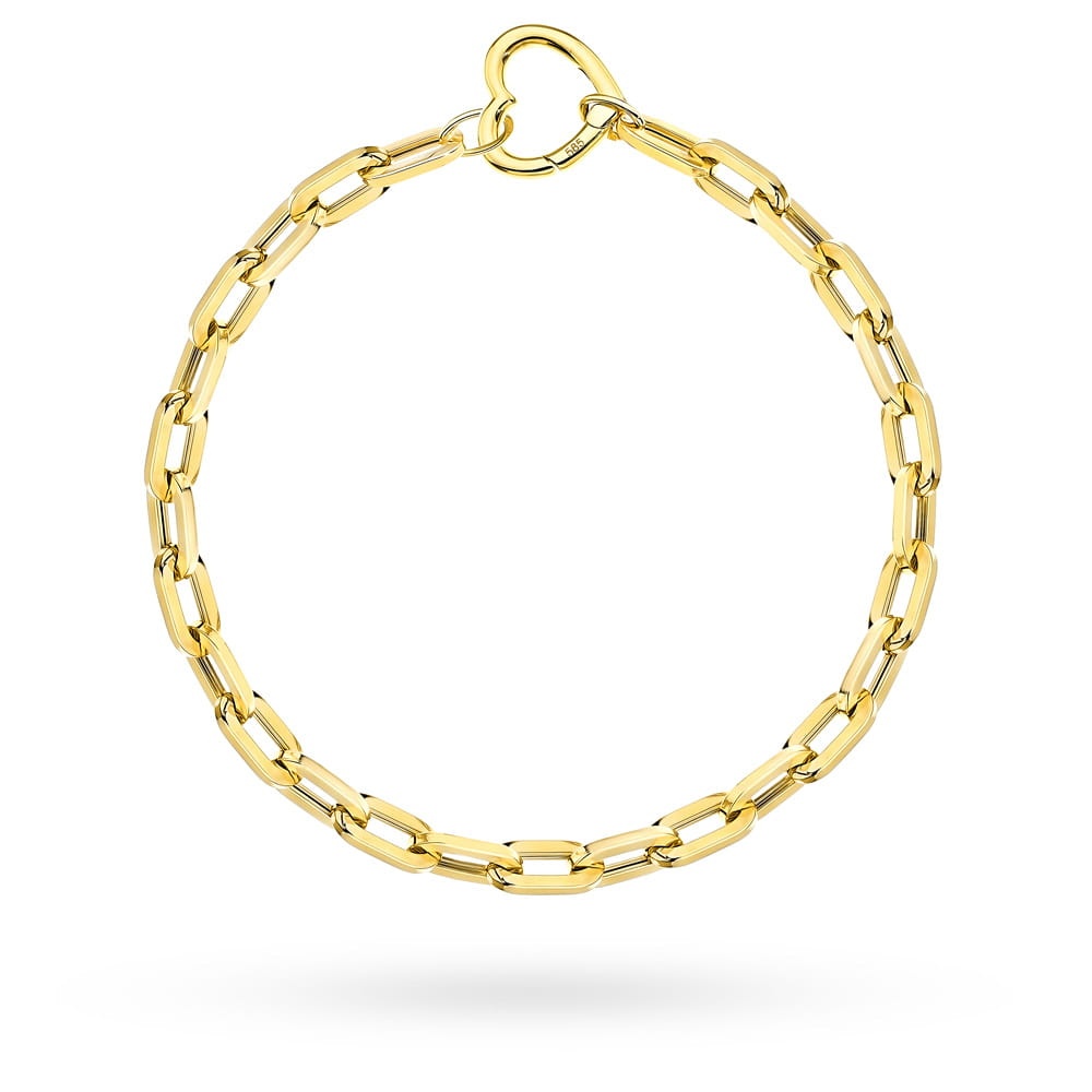 Bratara de aur 14k cu inimă (Greutate: 6.24, Măsură: 19.5 cm)