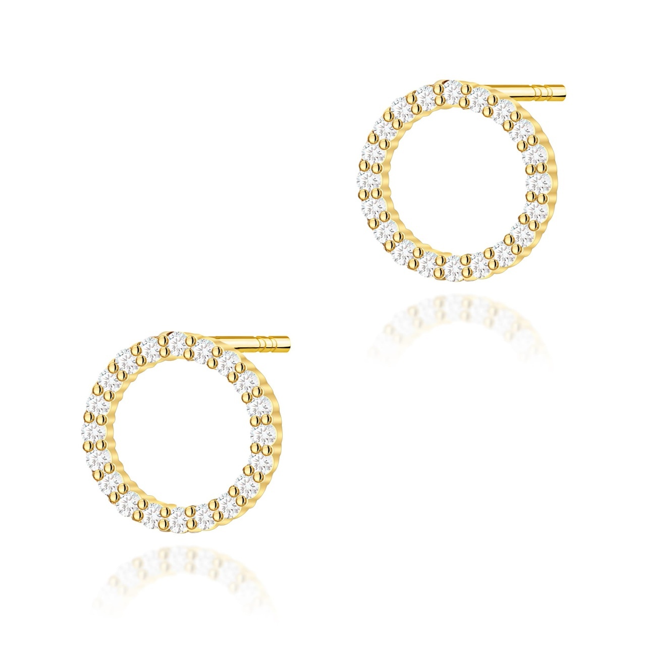 Cercei Aur 14K cu Diamante Naturale 0.20 ct (Varianta: Galben)