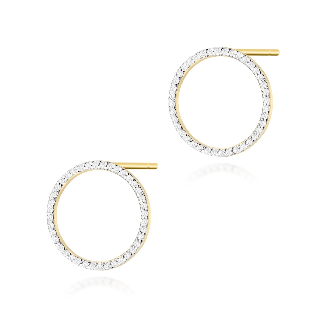 Cercei Aur 14K cu Diamante Naturale 0.40 ct (Varianta: Galben)