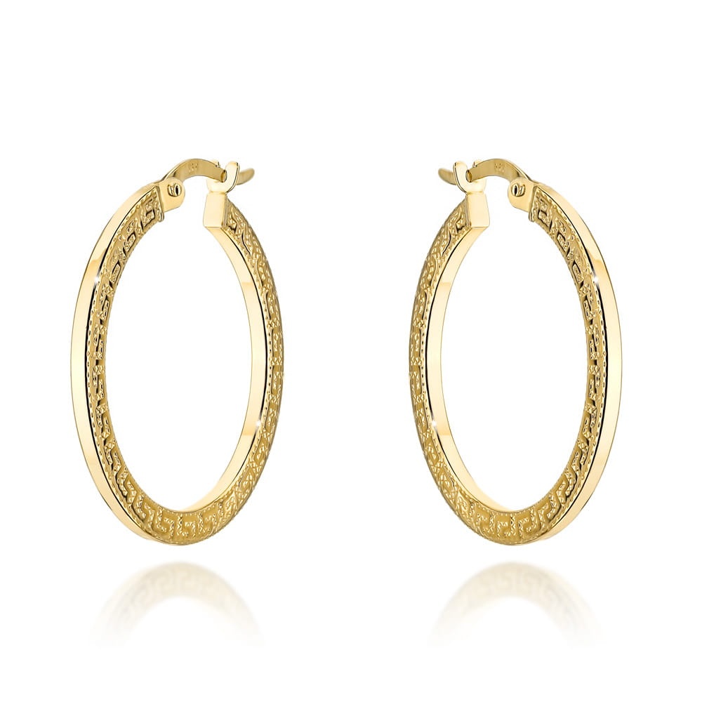 Cercei Aur 14k cu Model Grecesc (Greutate: 1.88)