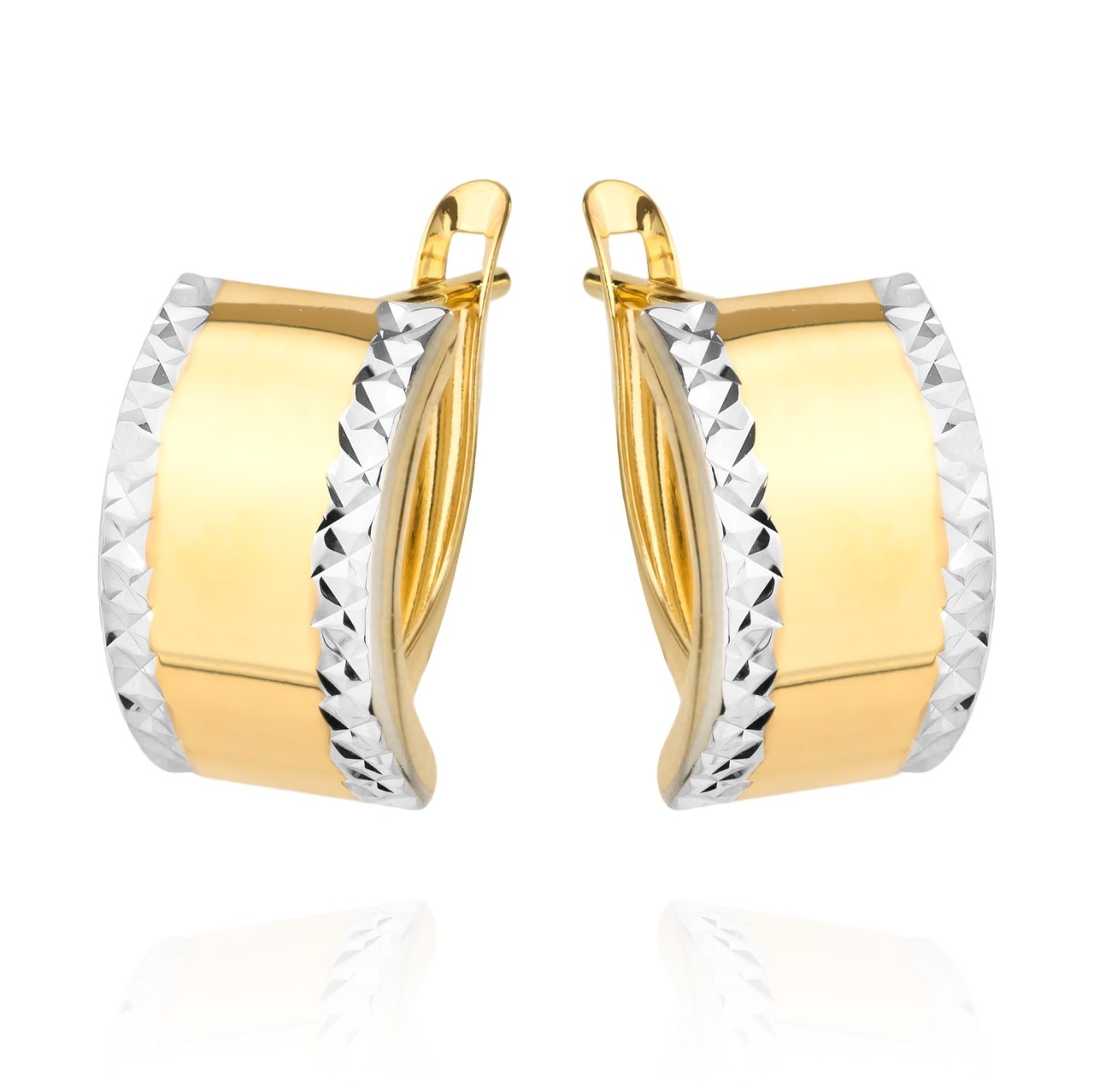 Cercei Aur 14k cu Model Neted si Ajurat (Greutate: 1.91)