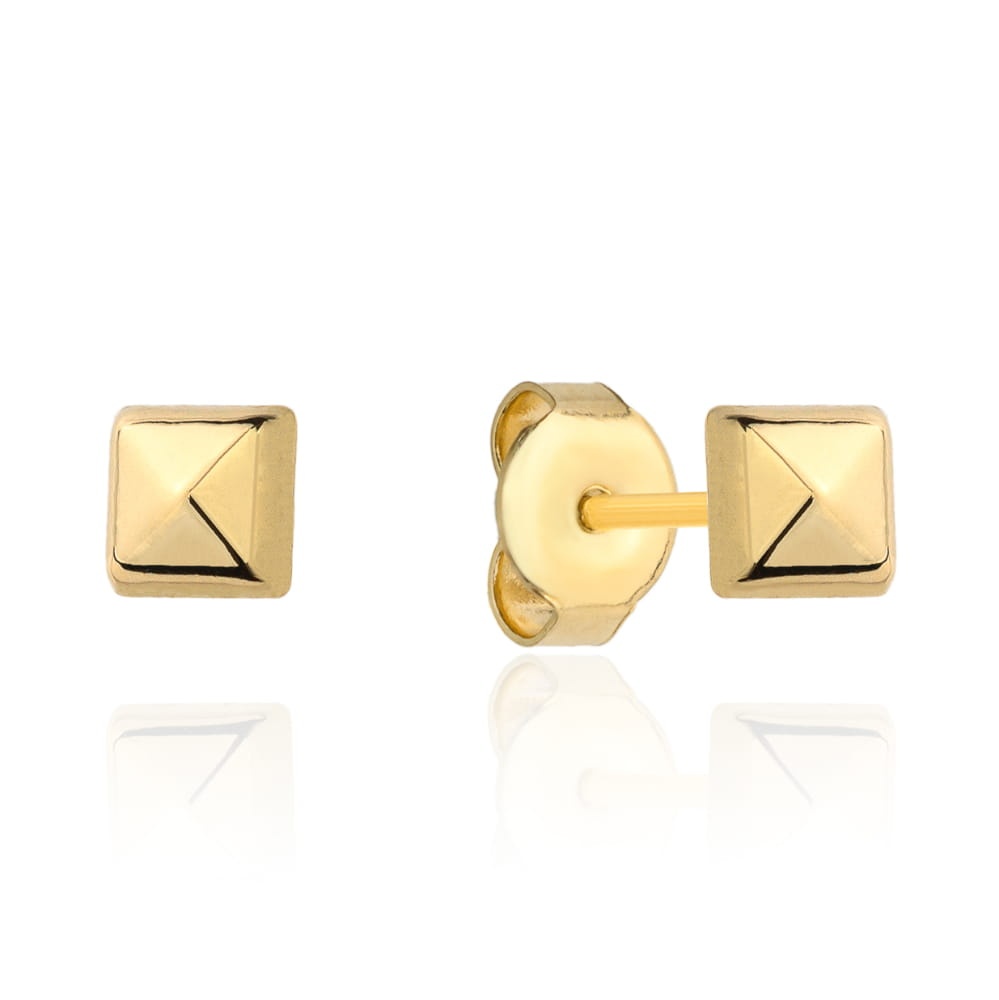 Cercei Aur 14k cu Model Patrat (Greutate: 0.37)
