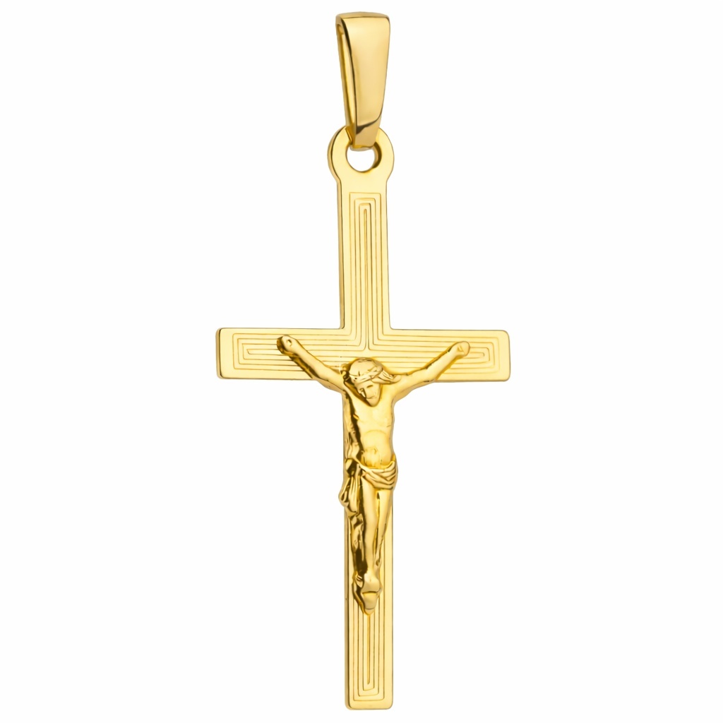 Cruce Aur 14K cu Isus (Greutate: 0.78)