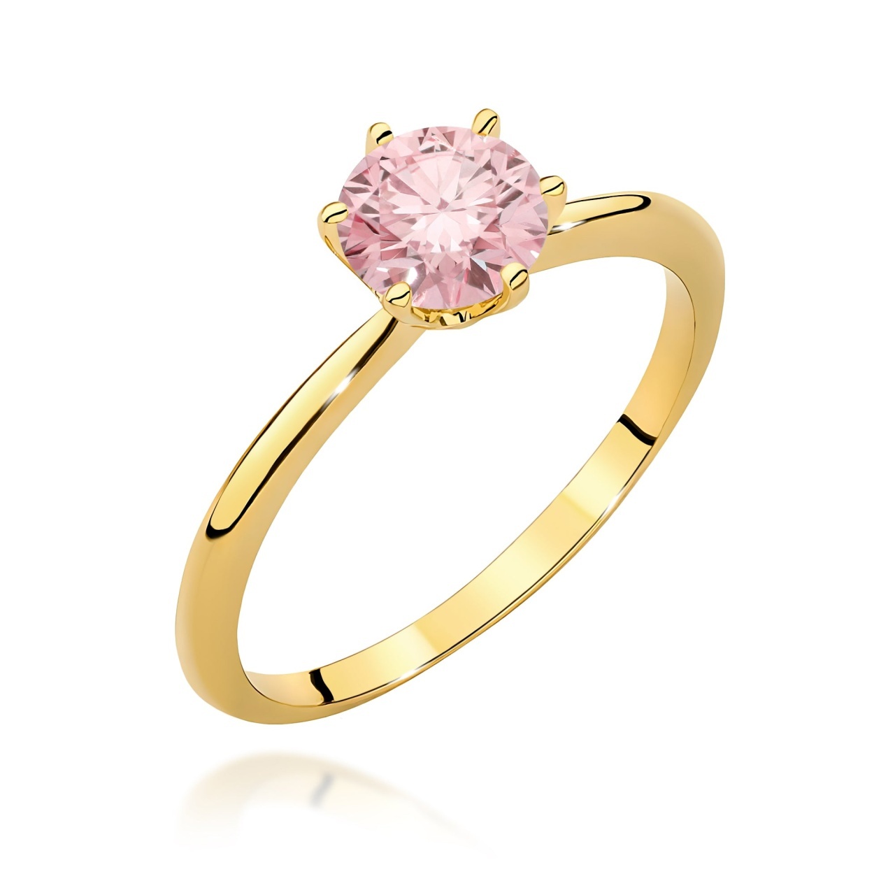 Inel Aur 14K cu Diamant de Laborator 1.00 ct (Varianta: Galben)