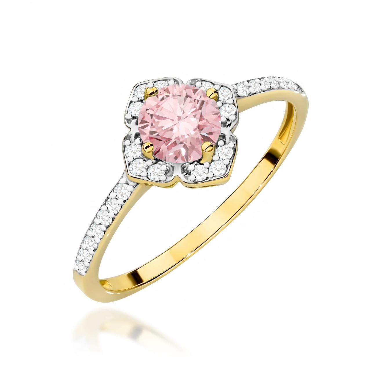 Inel Aur 14K cu Diamante de Laborator 0.63 ct (Varianta: Galben)
