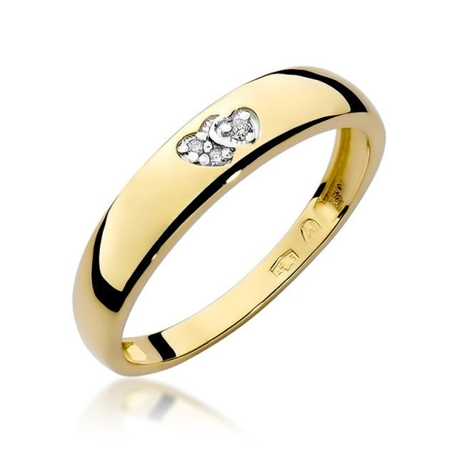 Inel Aur 14K cu Diamante Naturale 0.02 ct (Varianta: Galben)