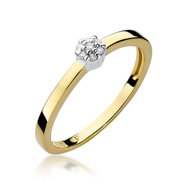 Inel Aur 14K cu Diamante Naturale 0.04 ct (Varianta: Galben)