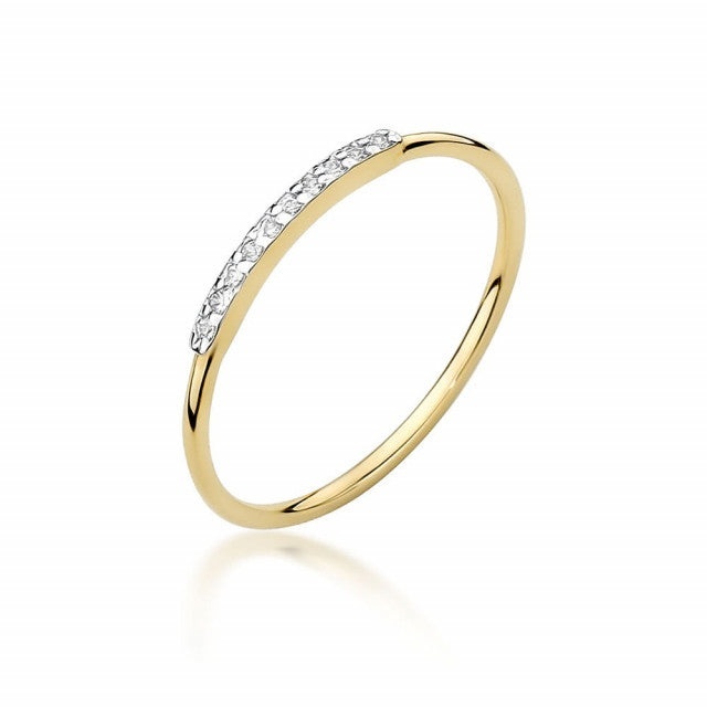 Inel Aur 14K cu Diamante Naturale 0.05 ct (Varianta: Galben)