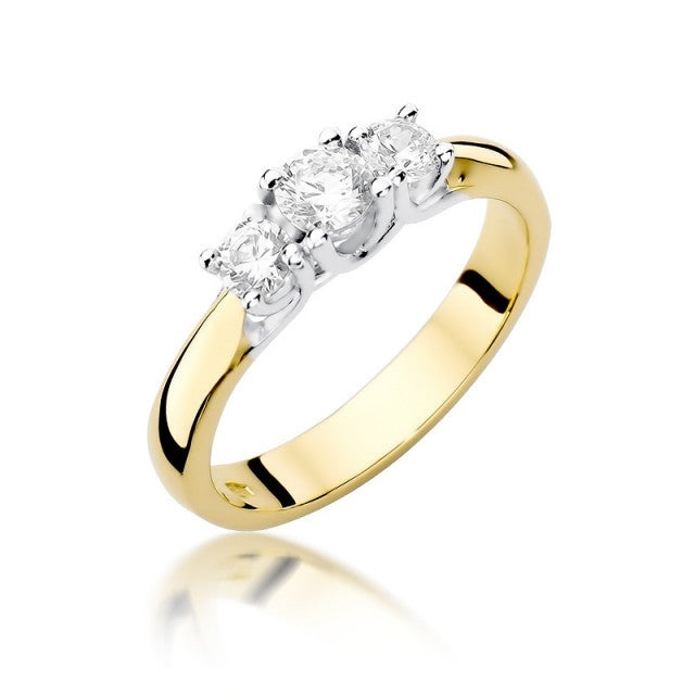Inel Aur 14K cu Diamante Naturale 0.49 ct (Varianta: Galben)
