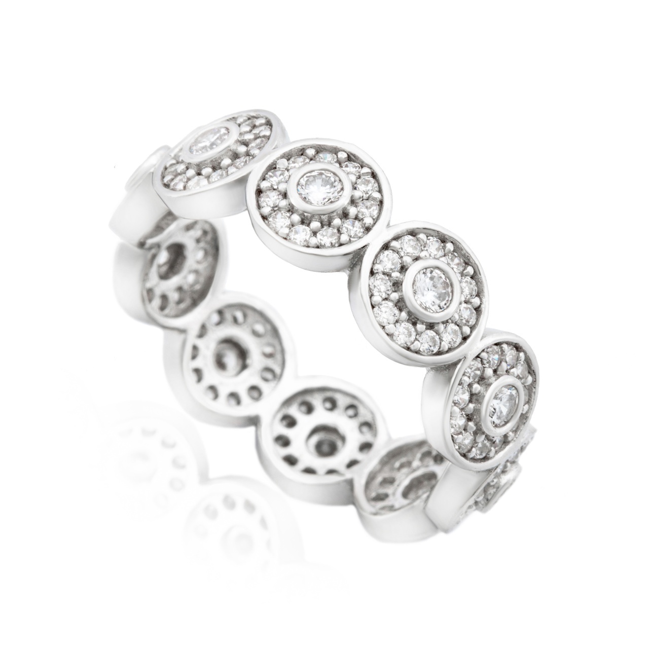 Inel din argint 925 cu cristale Angel Exclusive Collection - Small (Mărime: M50)