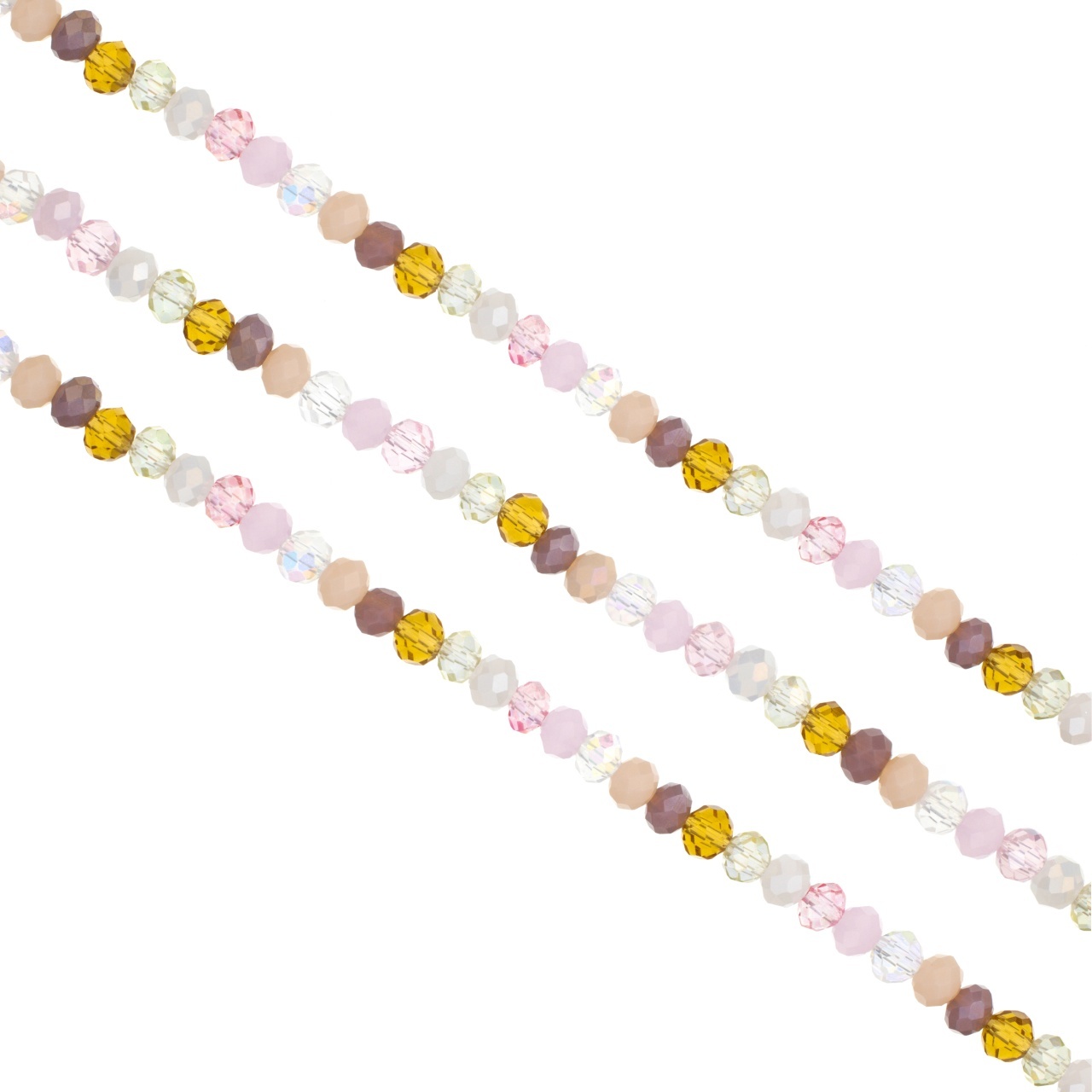 Mix Pastel cristale rondele 4mm multicolor pastel ~ aprox 410 buc