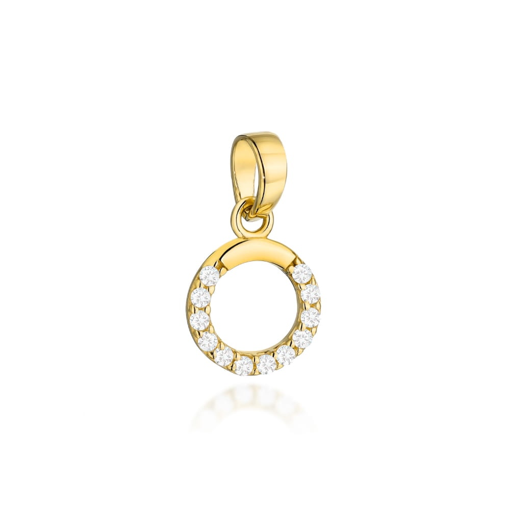 Pandantiv Aur 14k cu Zirconii Albe (Greutate: 0.48)