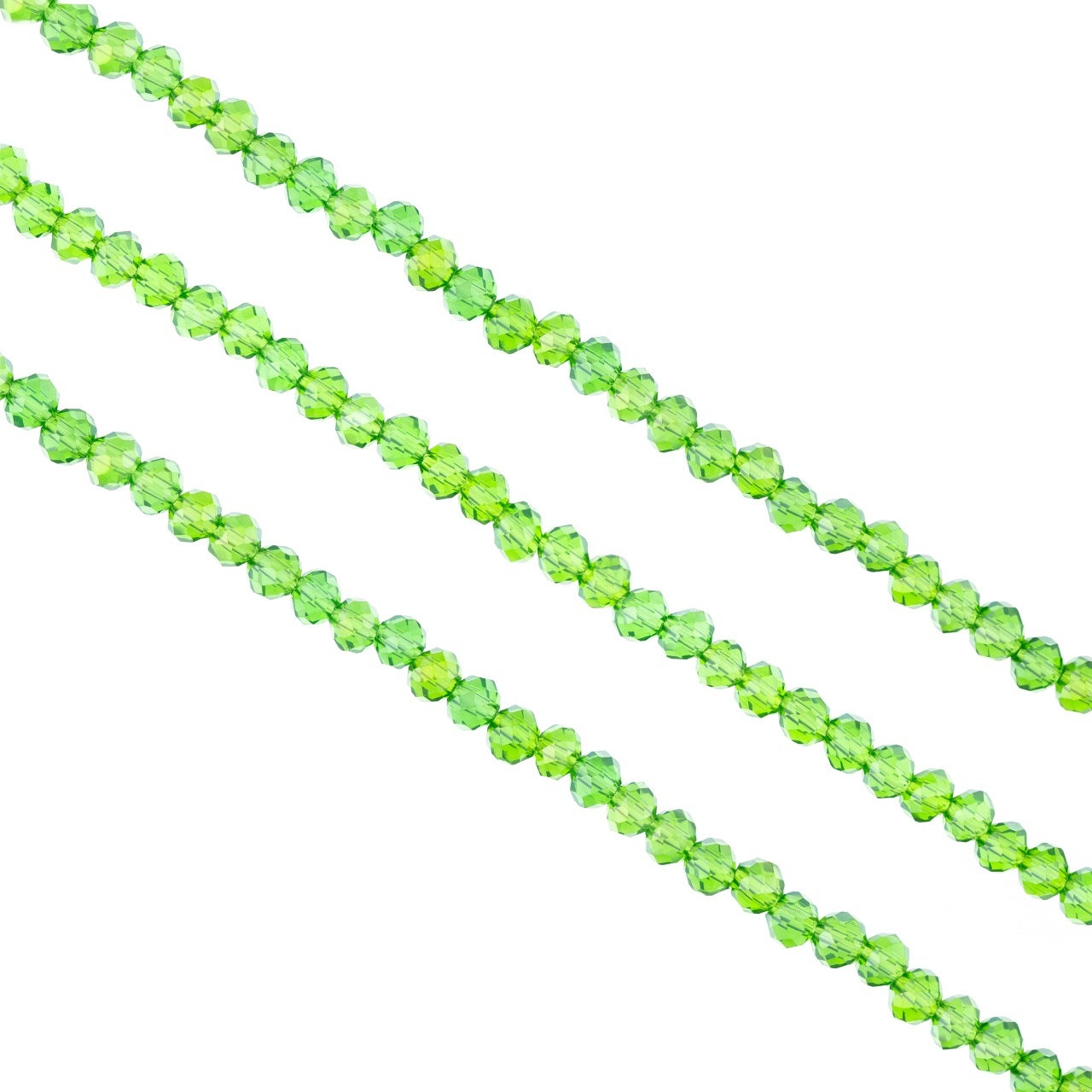 Sirag cristale rondele fatetate 4mm - Verde Pickle AB transparent
