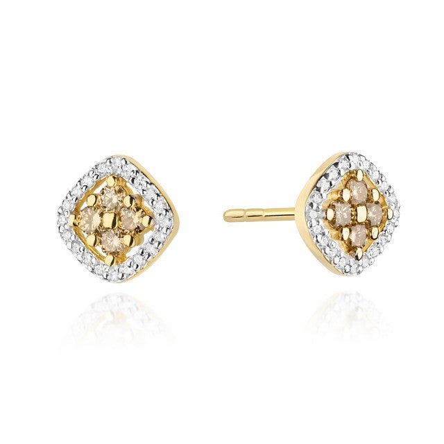Cercei Aur 14K cu Diamante Naturale 0.60 ct (Varianta: Galben)